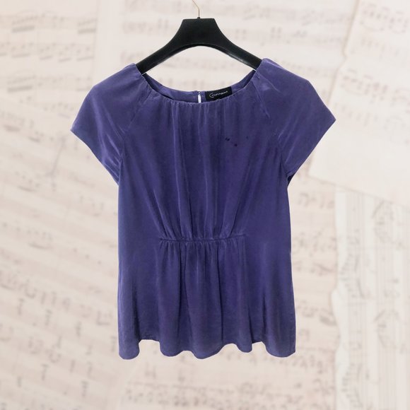 Context 100% Silk Purple Blouse, Size 14 - Picture 1 of 3